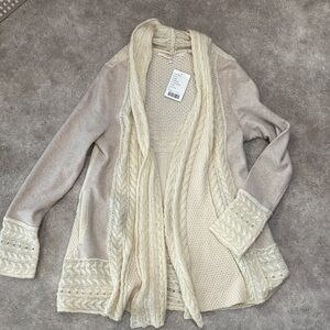 Elegant Beige and Cream Cardigan